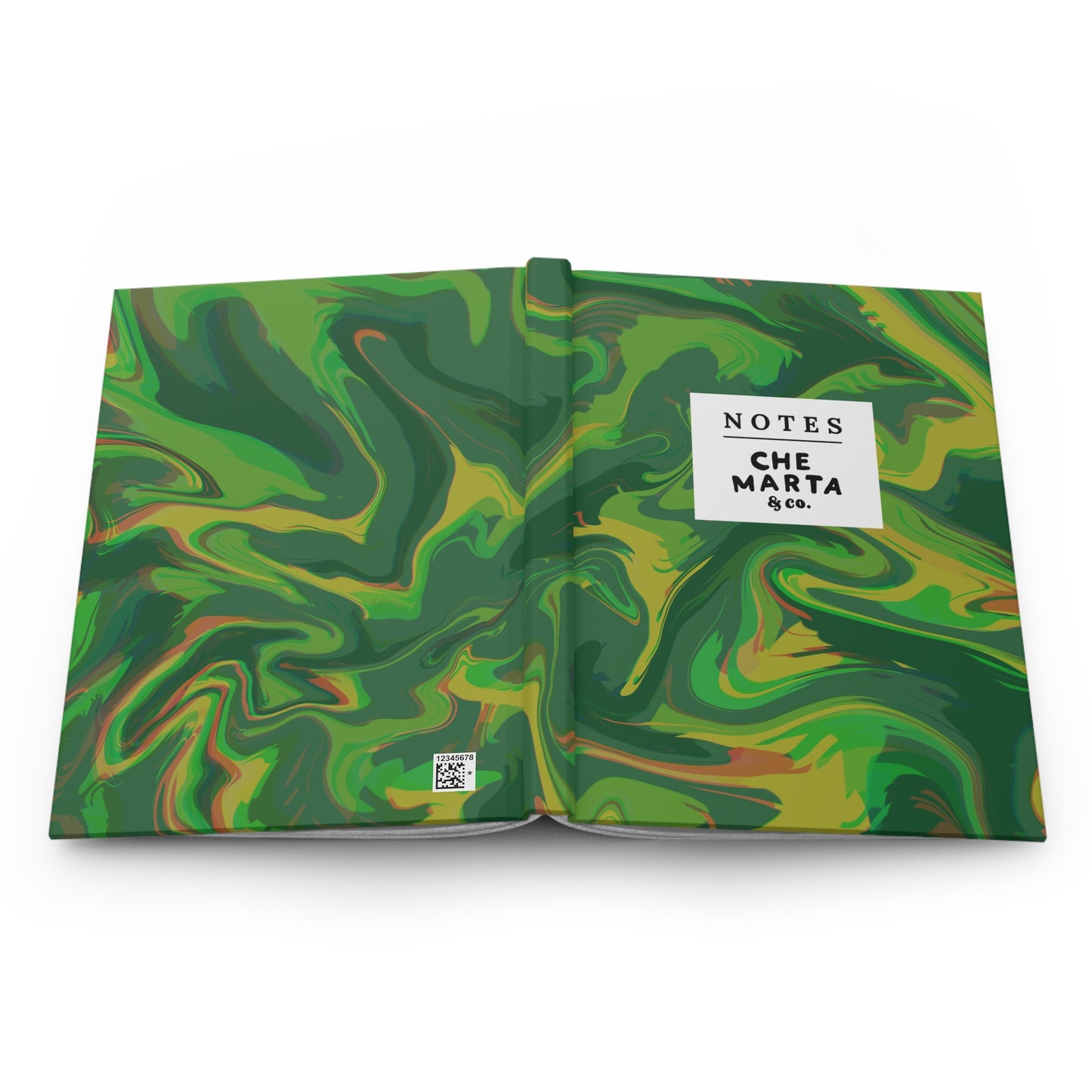 Marbled Green Hardcover Journal | Che Marta & Co.