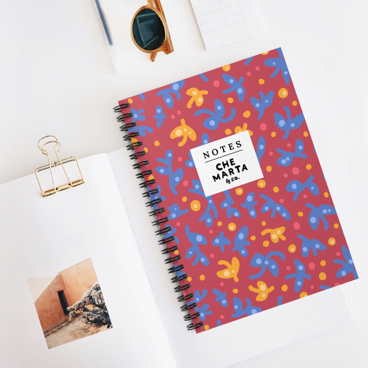 Reddish Spiral Notebook | Che Marta & Co.