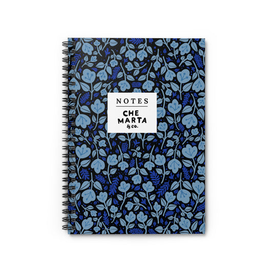 Blue Floral Spiral Notebook | Che Marta & Co.
