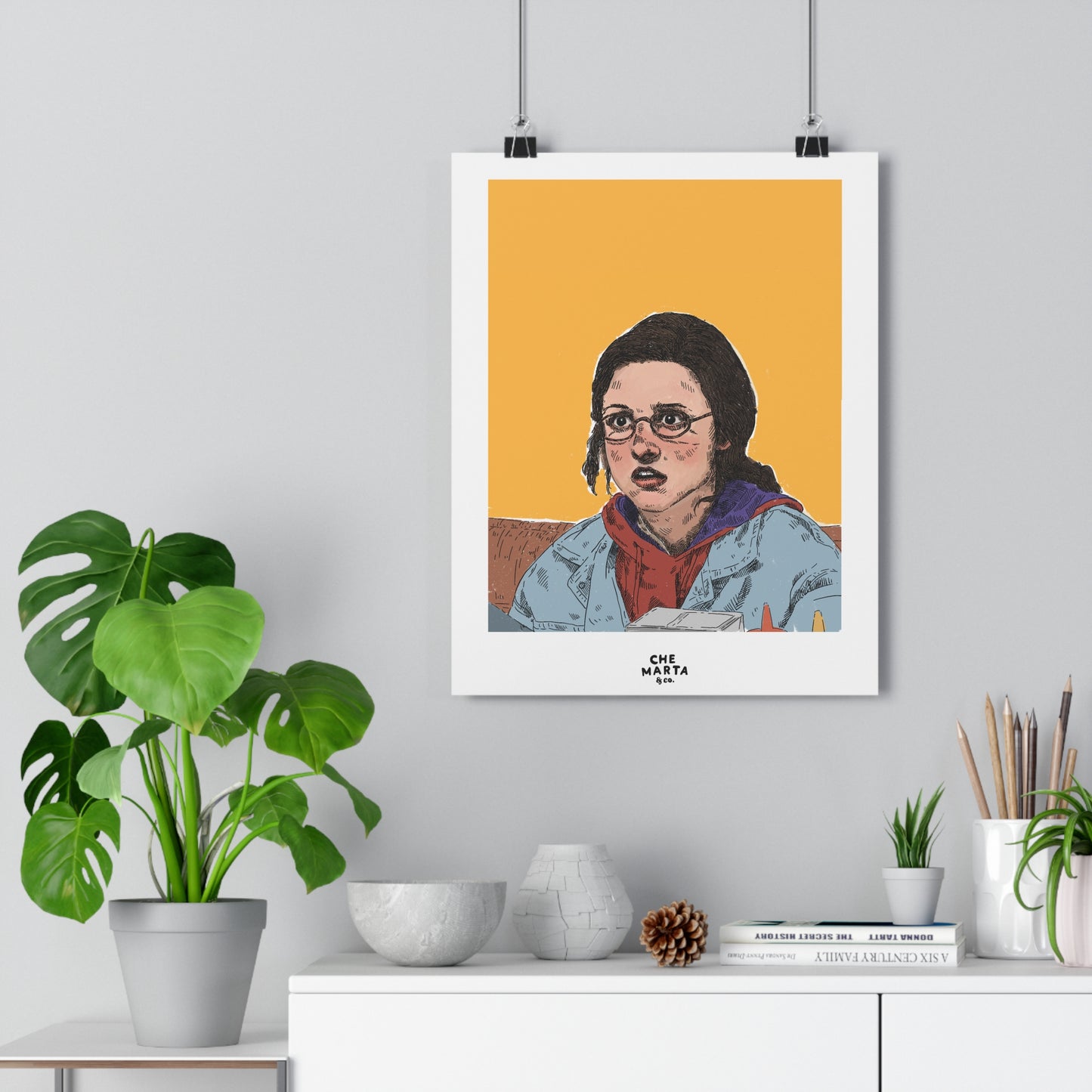 Elaine Benes Portrait Print – Retro Color Pop Wall Art