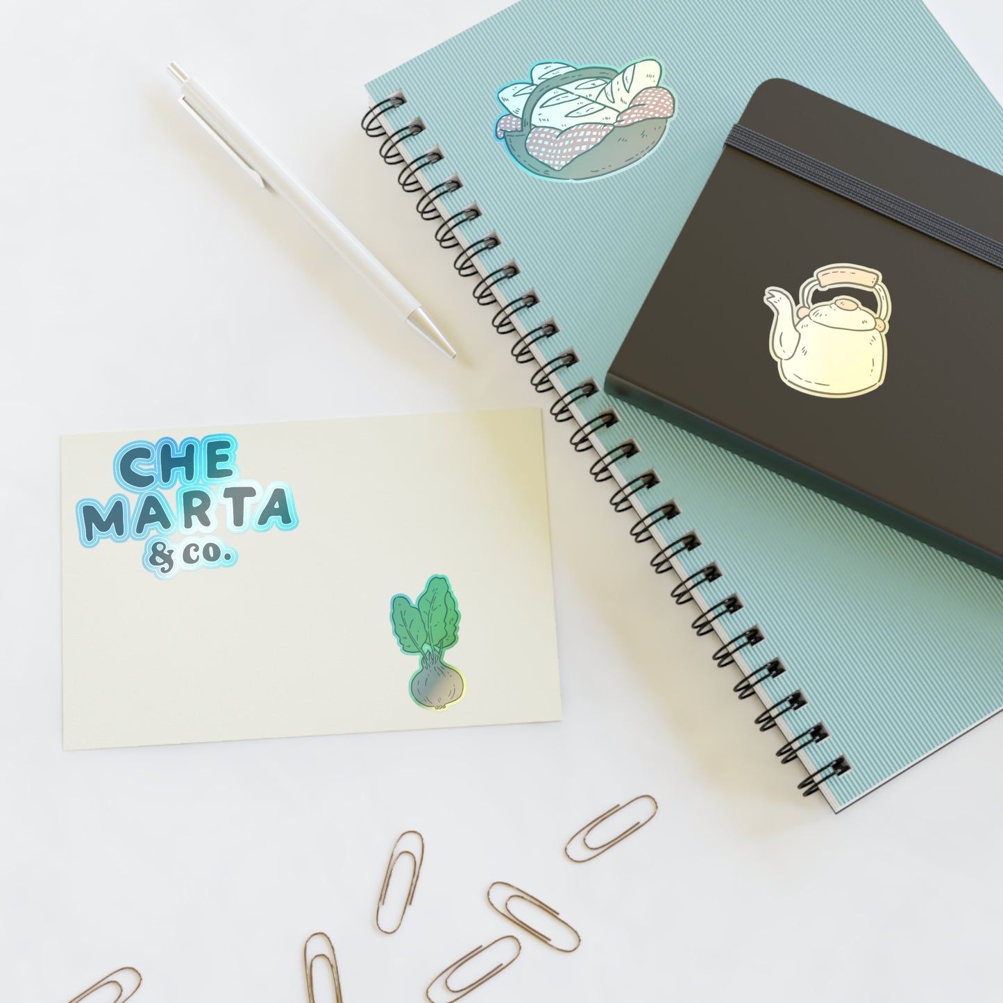 Kitchen Sticker Sheet — Bread, Kettle & Veggie Illustrations, Cozy Cooking Decals, Cute Planner & Journal Stickers