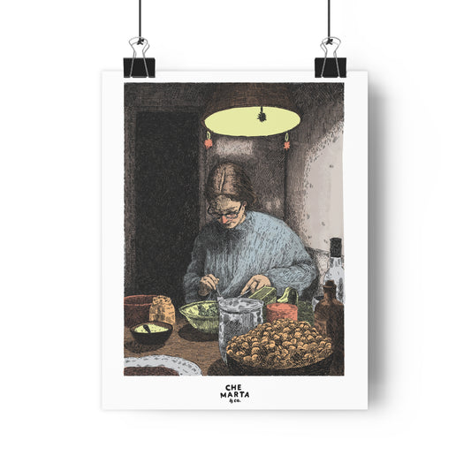 Kitchen Wall Art | Cozy Cooking Illustration Print