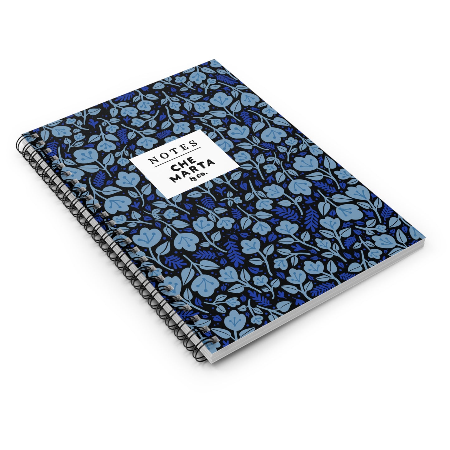 Blue Floral Spiral Notebook | Che Marta & Co.