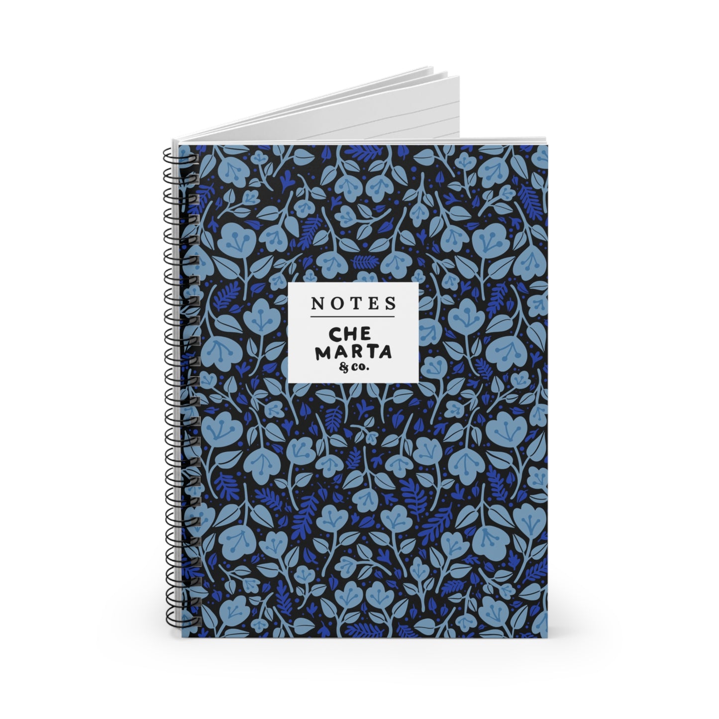 Blue Floral Spiral Notebook | Che Marta & Co.