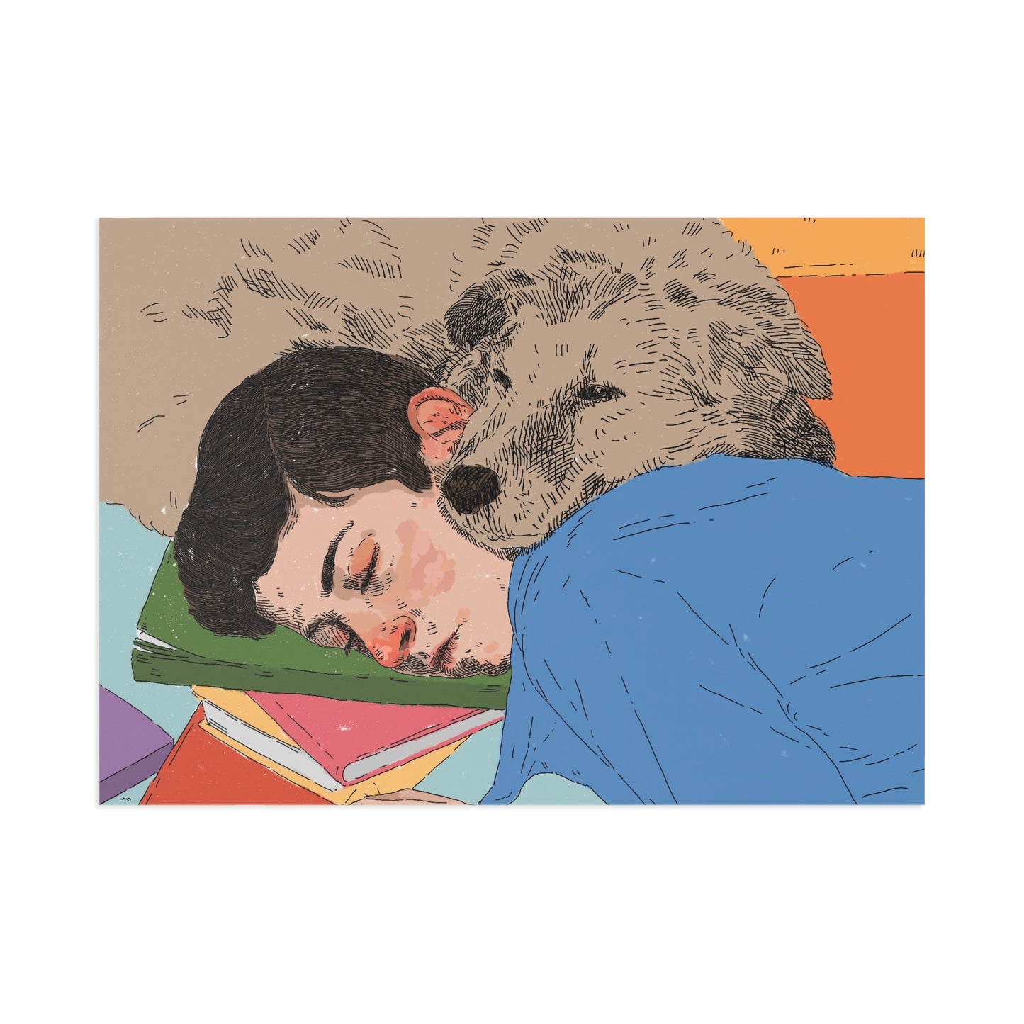 Illustrated Art Postcard — Tender Pause